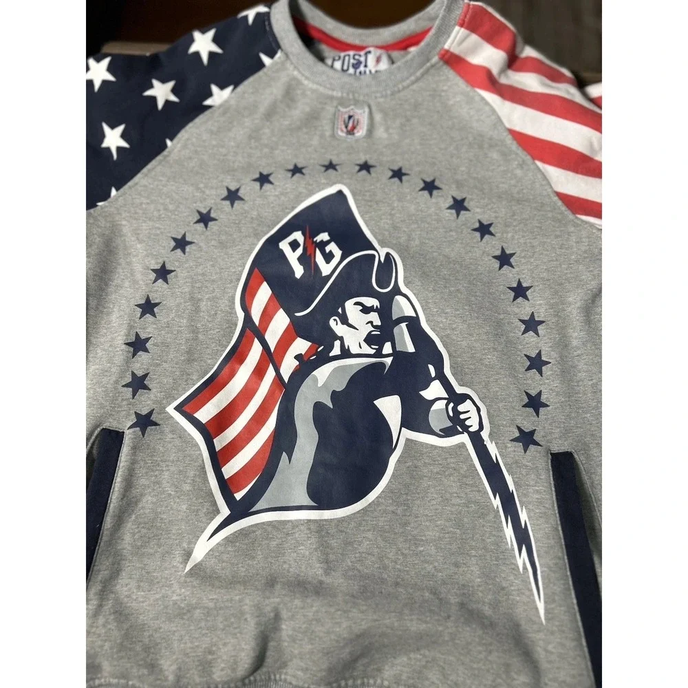 Post Game‎ American Flag New England Patriots Football NFL MED Sweatshirt Unisex